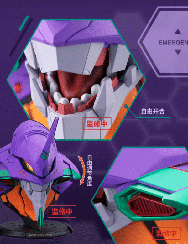 [Pre-Order: 2025 Dec] Bandai Namco GADGET BN HEAD COLLECTION EVANGELION TEST TYPE-01 Ver. - Image 3